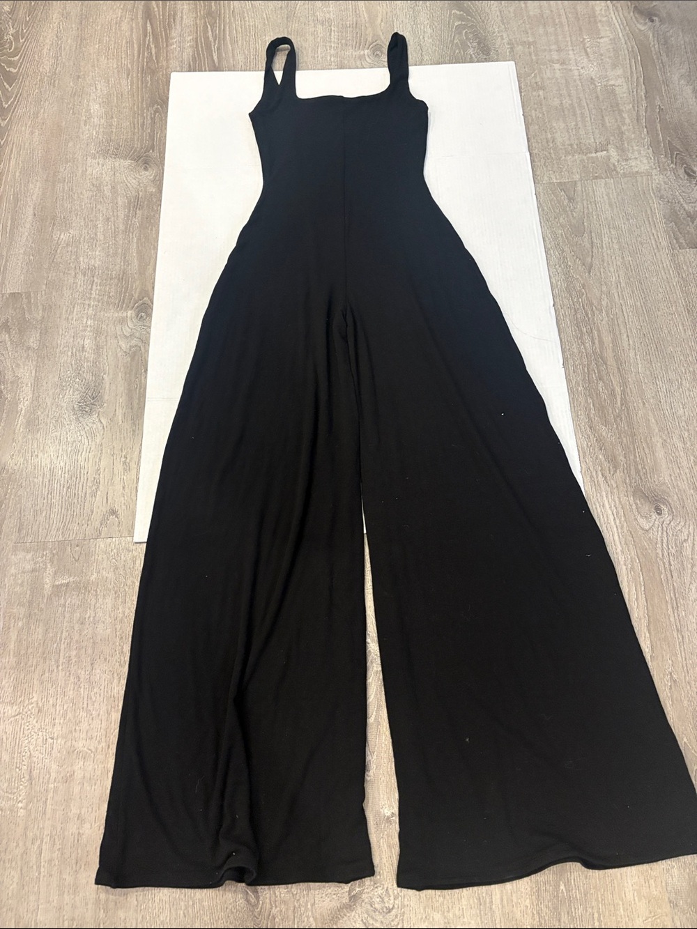 NWOT NAKED WARDROBE Sculpt Wide Leg Tank Jumpsuit In Black Size S - Picture 12 of 12